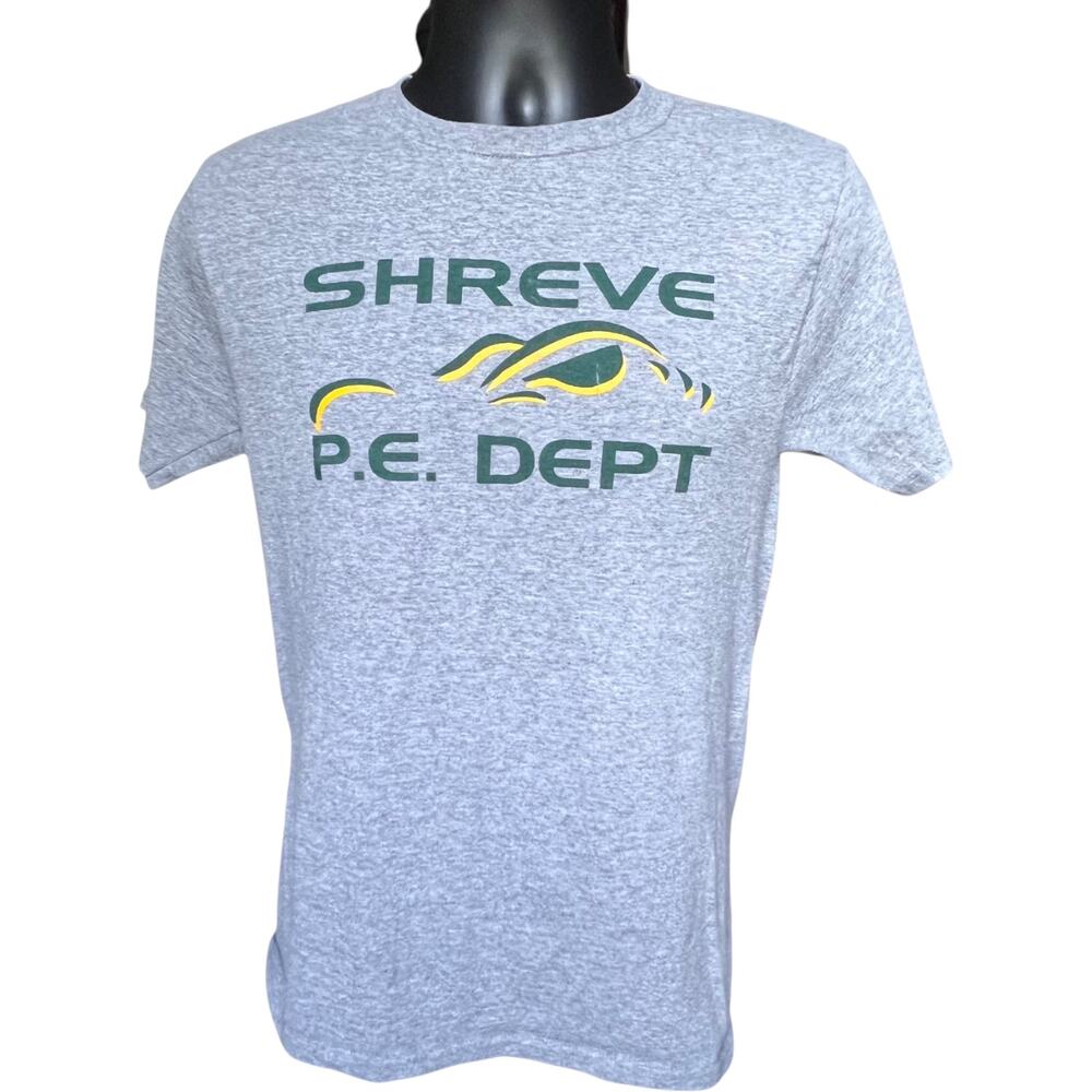 Jerzees Dri-Power “SHREVE P.E. Dept” Graphic T-Shirt Gray Men’s S